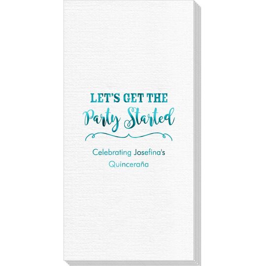 Let's Get the Party Started Luxury Deville Guest Towels